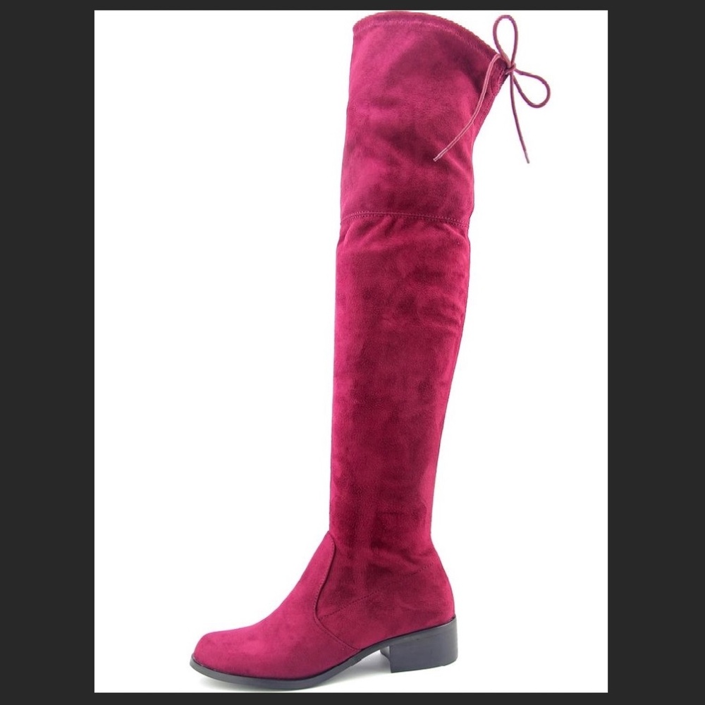 Charles by Charles David 'Gunter' over knee boots in 'Merlot' suede size 9